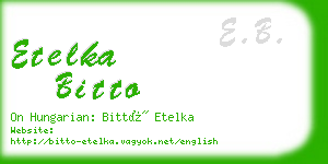 etelka bitto business card